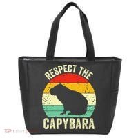 Capybaras Respect The Capybara Cavy Rodent Lover  Tote Bag thumb 0