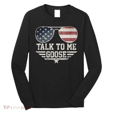 Cool Retro Talk To Me Goose Gift Long Sleeve Shirt