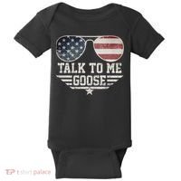 Cool Retro Talk To Me Goose Gift Baby Bodysuit thumb 0