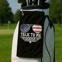 Cool Retro Talk To Me Goose Gift Golf Towel thumb 2