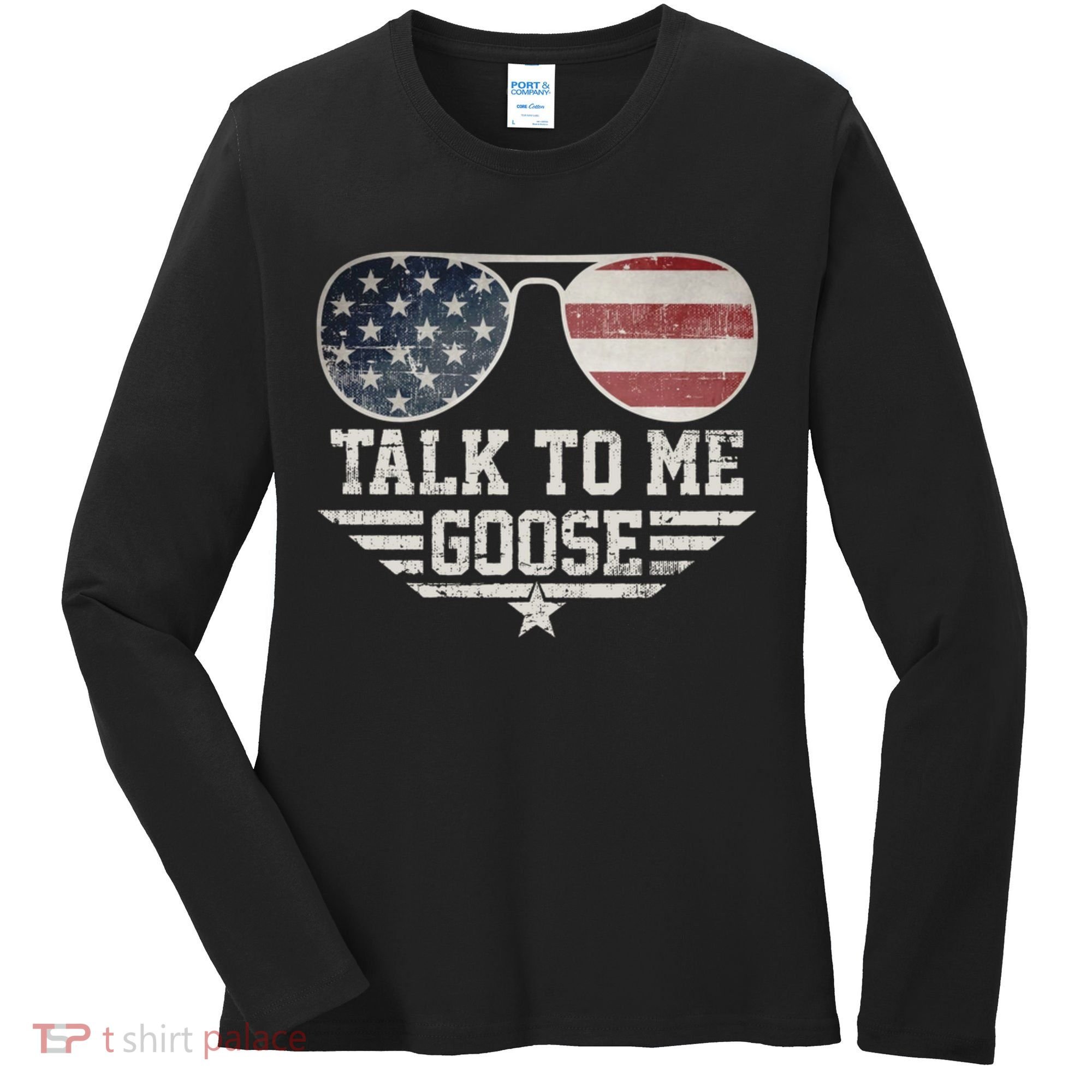 Cool Retro Talk To Me Goose Gift Women's Long Sleeve Shirt