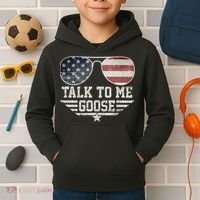Cool Retro Talk To Me Goose Gift Kids Hoodie thumb 2