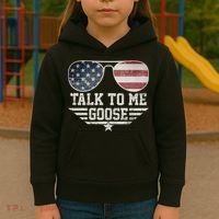 Cool Retro Talk To Me Goose Gift Kids Hoodie thumb 3