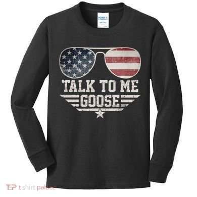 Cool Retro Talk To Me Goose Gift Kids Long Sleeve Shirt