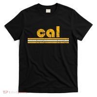 Cal Retro Three Stripe Vintage California Throwback T-Shirt thumb 0