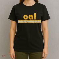 Cal Retro Three Stripe Vintage California Throwback T-Shirt thumb 4
