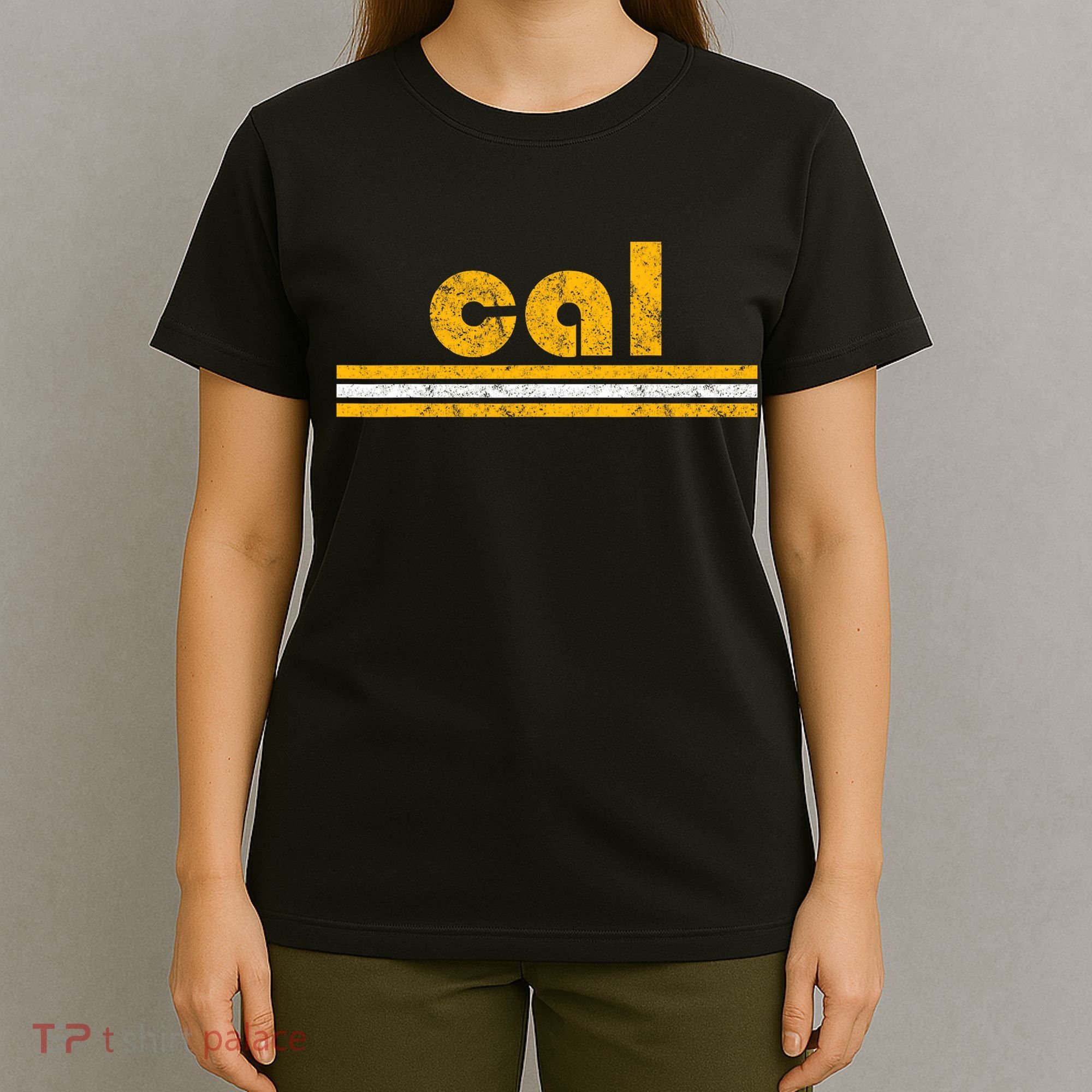 Cal Retro Three Stripe Vintage California Throwback T-Shirt