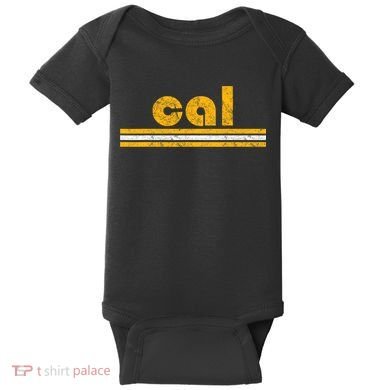 Cal Retro Three Stripe Vintage California Throwback Baby Bodysuit