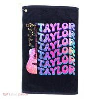 Cute Retro Taylor Music Fan Lover Golf Towel thumb 0