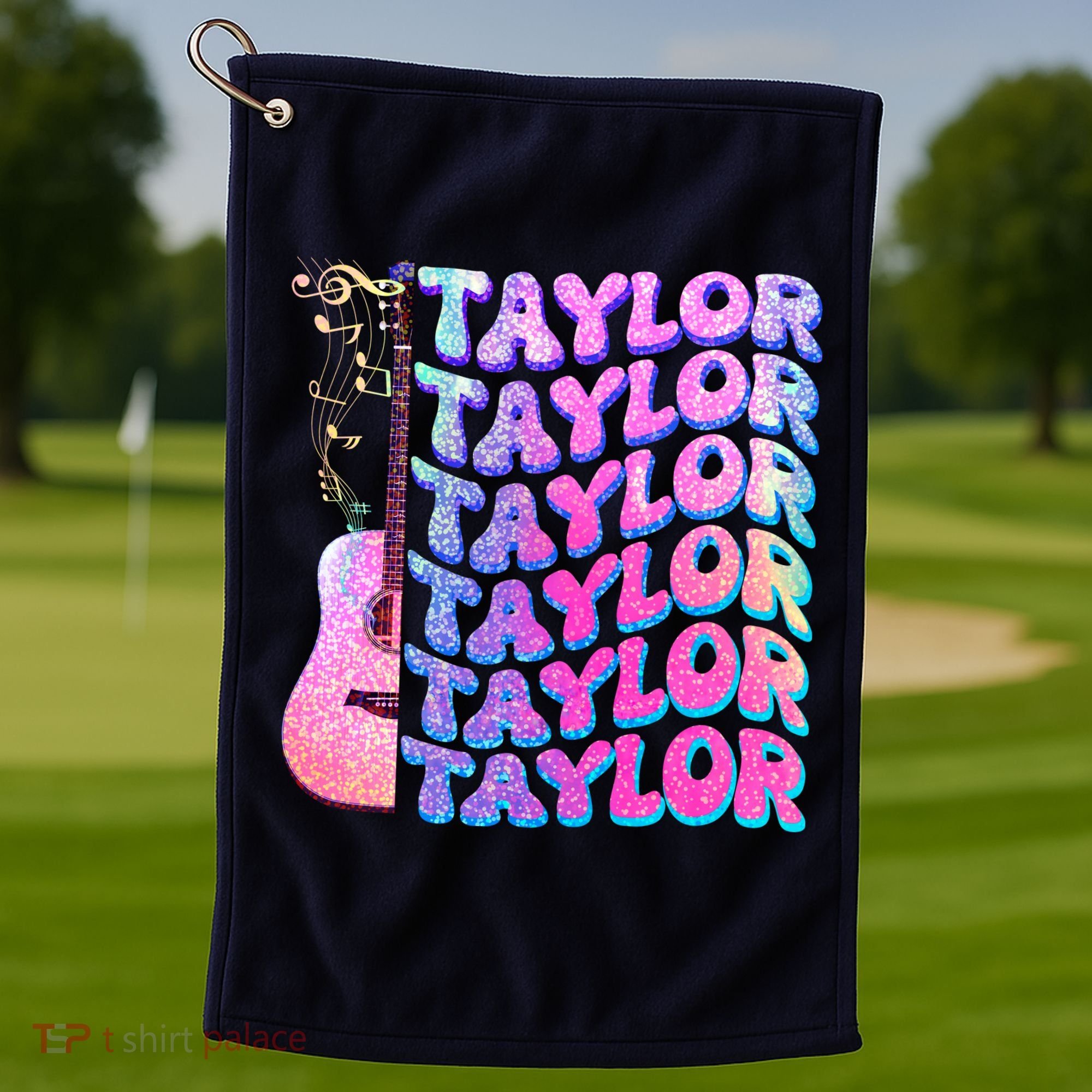 Cute Retro Taylor Music Fan Lover Golf Towel