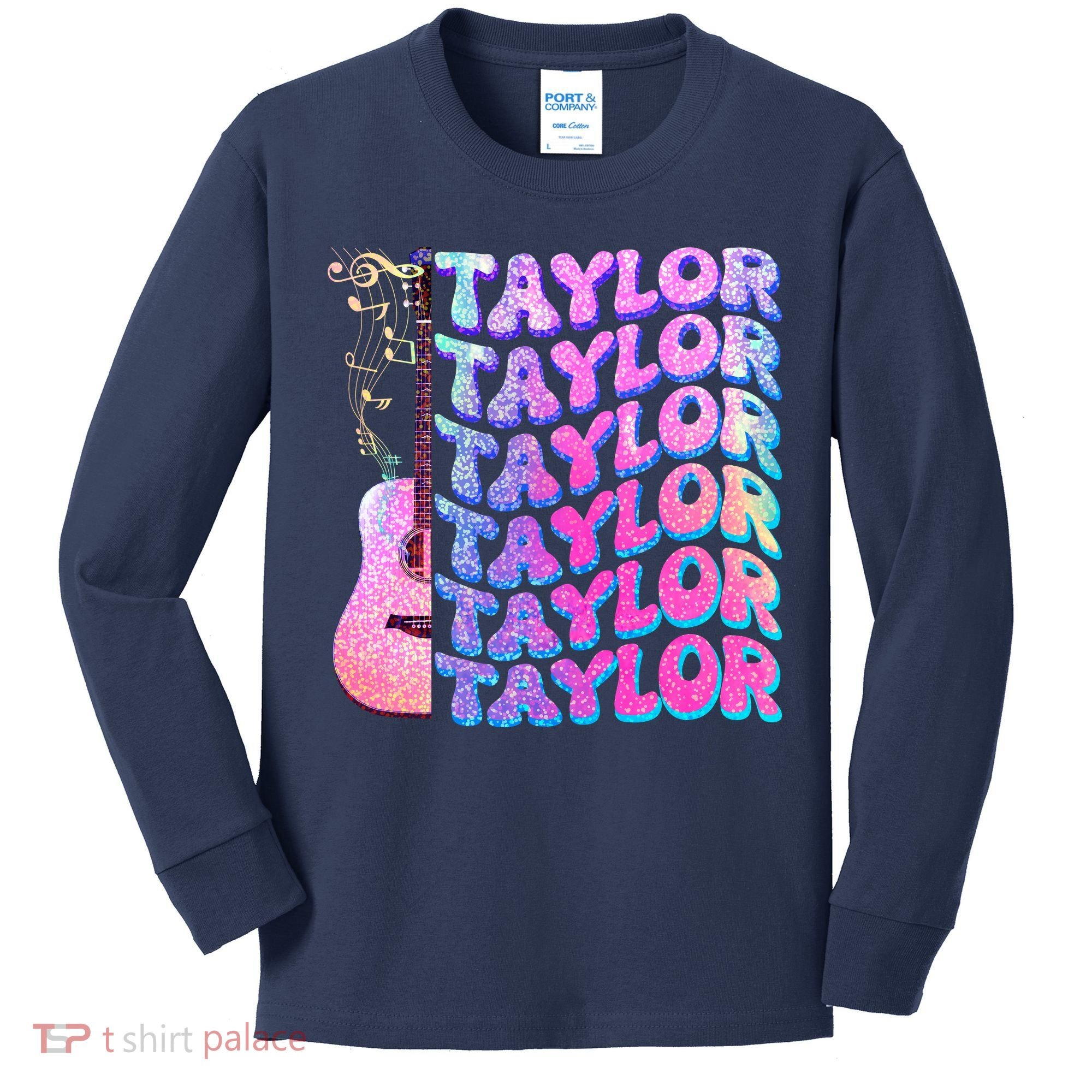 Cute Retro Taylor Music Fan Lover Kids Long Sleeve Shirt