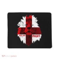 Cool Rugby Team England Lion Flag Rugby For Men, , Unisex Black Mousepad thumb 0