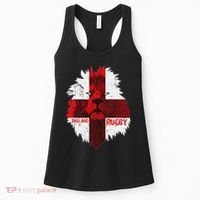 Cool Rugby Team England Lion Flag Rugby For Men, , Unisex Black Women's Tank Top thumb 0