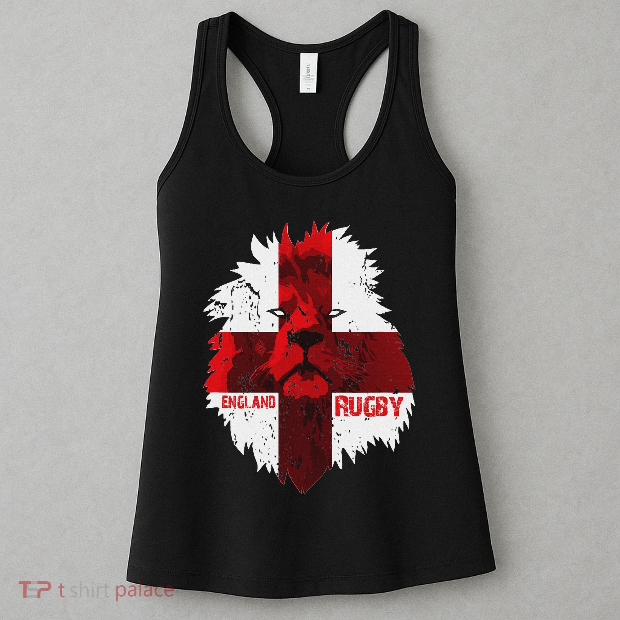 Cool Rugby Team England Lion Flag Rugby For Men, , Unisex Black Women's Tank Top