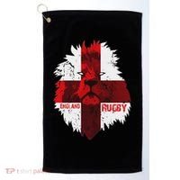 Cool Rugby Team England Lion Flag Rugby For Men, , Unisex Black Golf Towel thumb 0