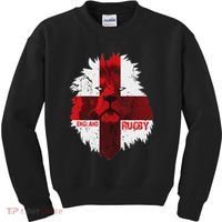 Cool Rugby Team England Lion Flag Rugby For Men, , Unisex Black Kids Sweatshirt thumb 0