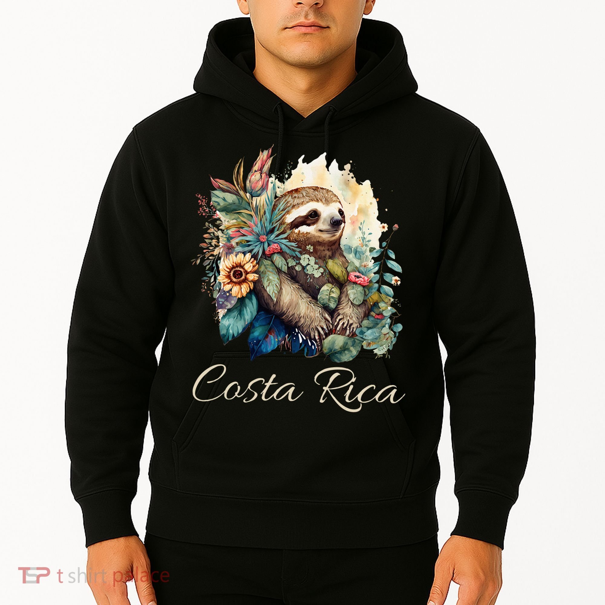 Costa Rica Tropical Sloth Hoodie