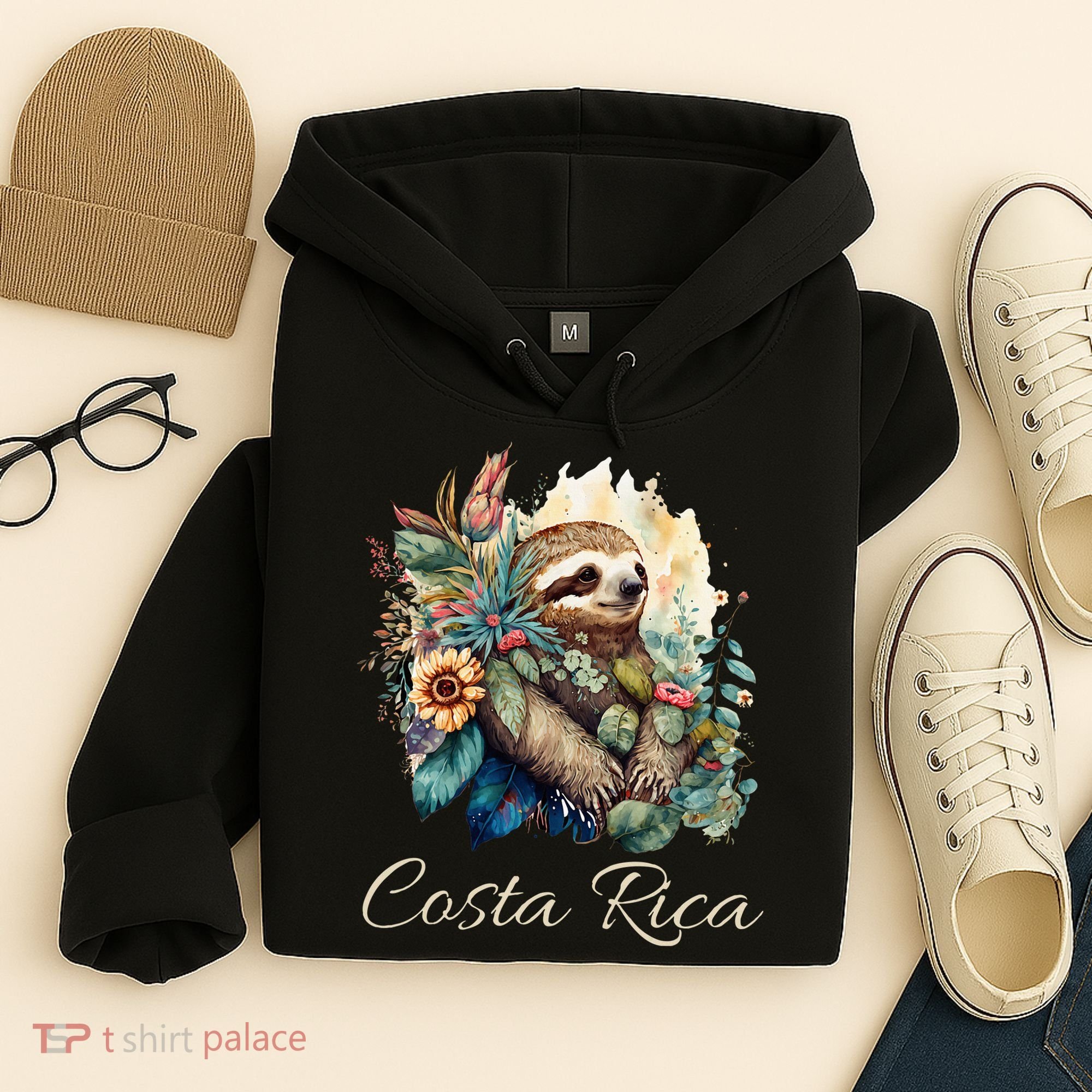 Costa Rica Tropical Sloth Hoodie