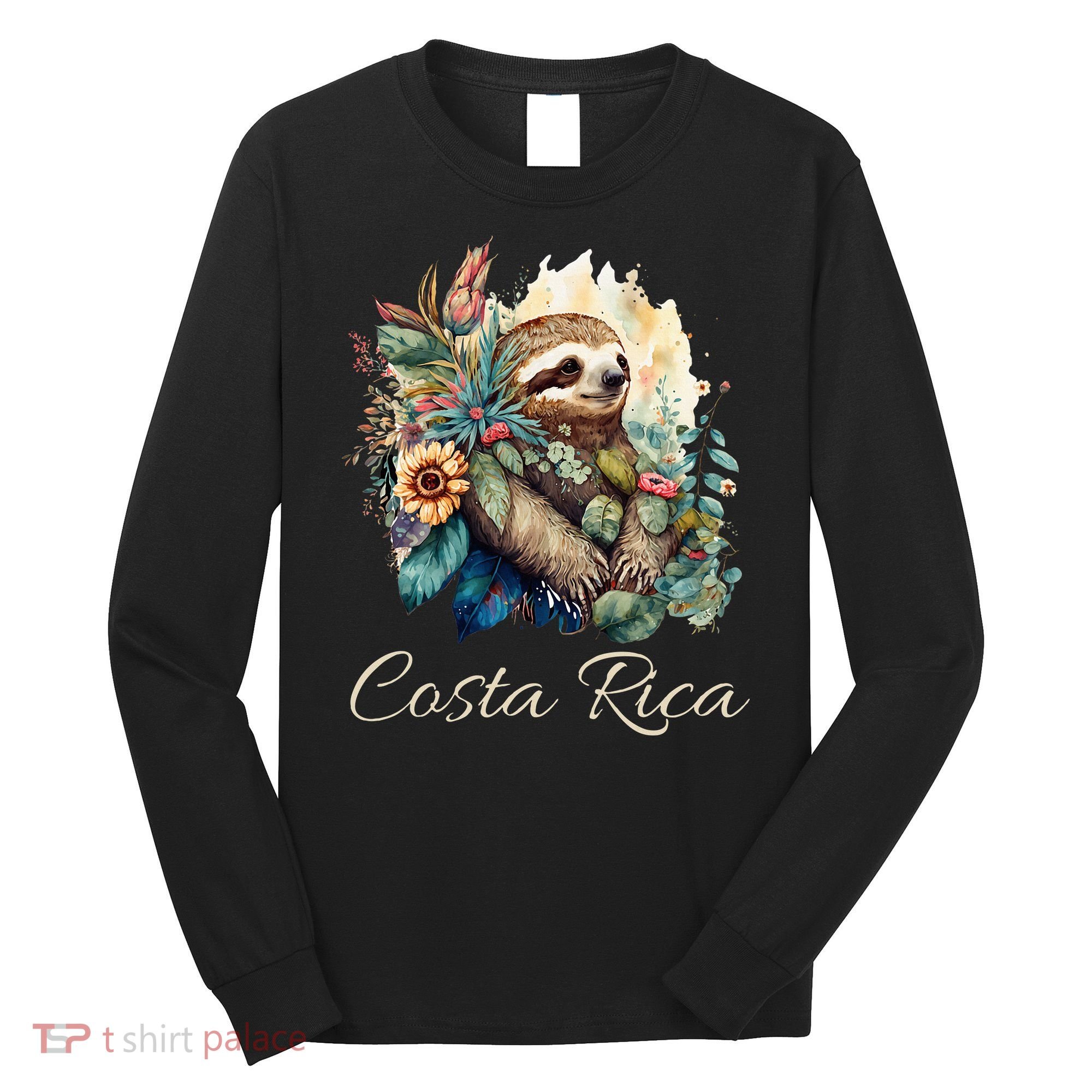 Costa Rica Tropical Sloth Long Sleeve Shirt