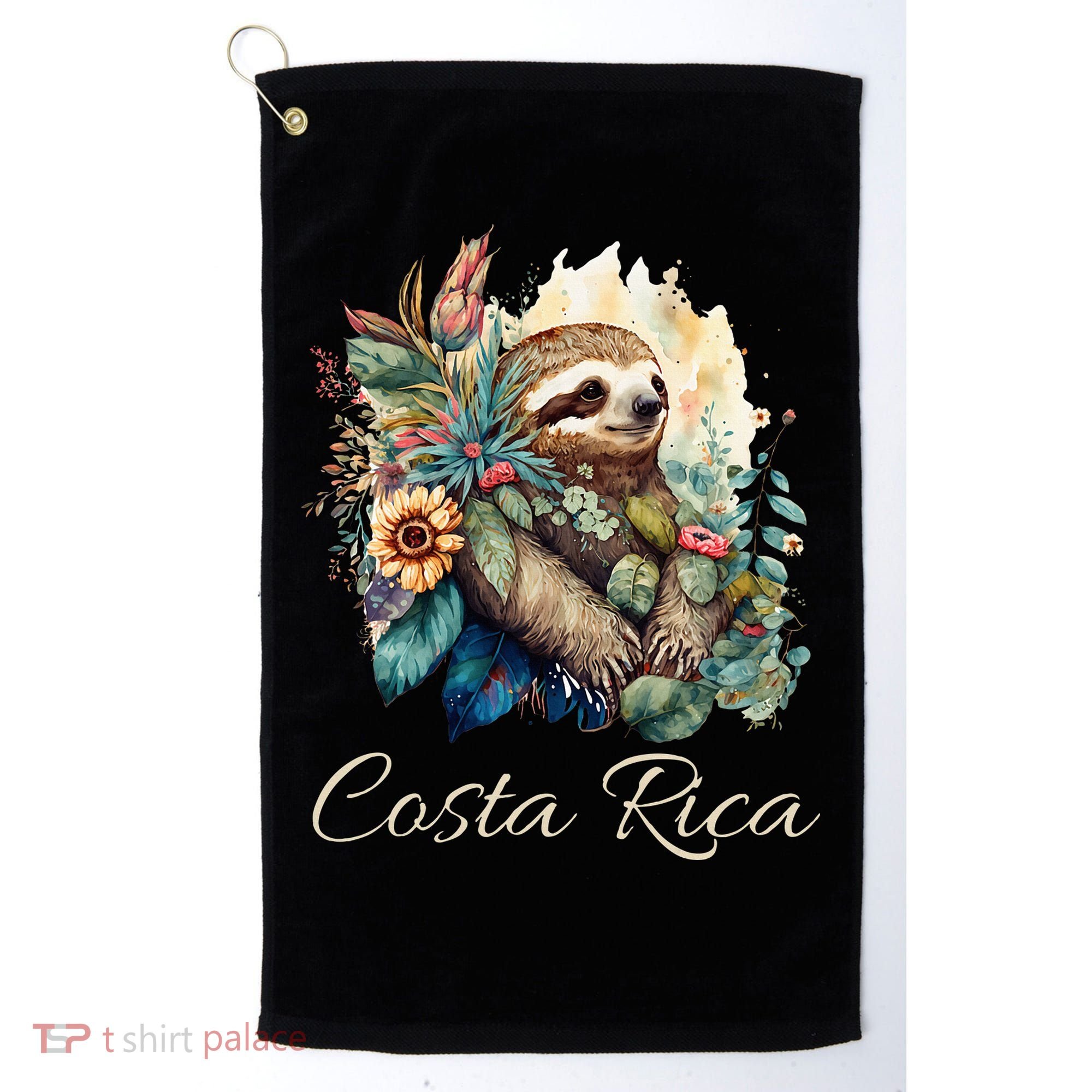 Costa Rica Tropical Sloth Golf Towel