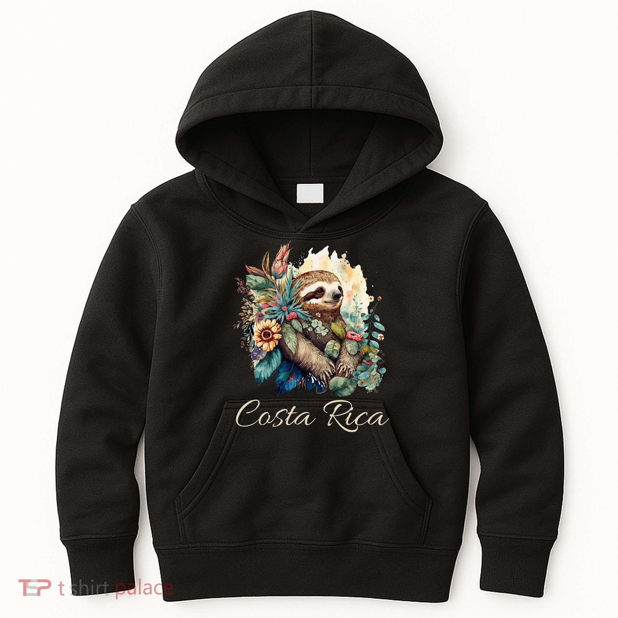 Costa Rica Tropical Sloth Kids Hoodie