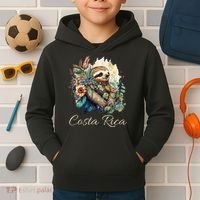 Costa Rica Tropical Sloth Kids Hoodie thumb 2