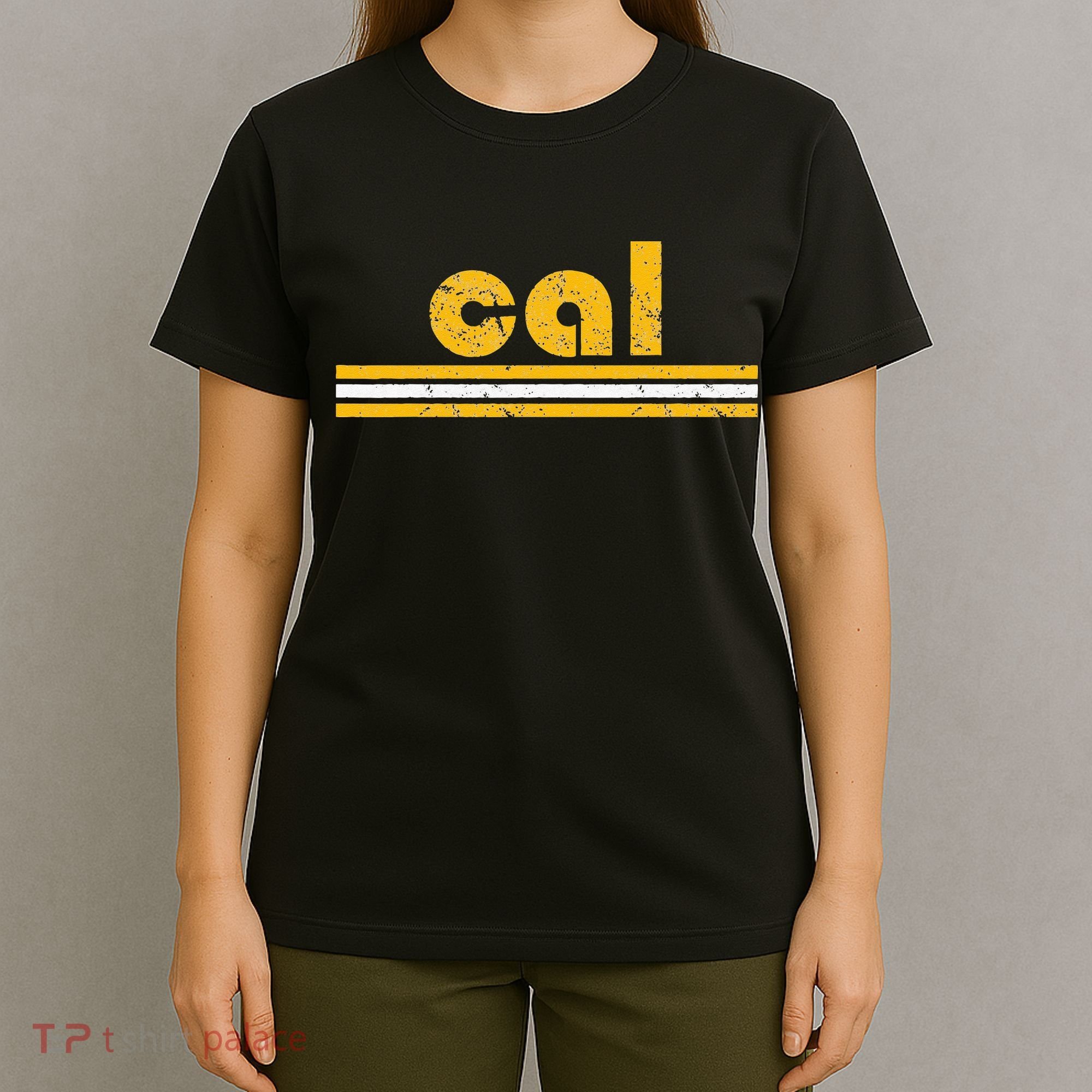 Cal Retro Three Stripe Vintage California Throwback T-Shirt