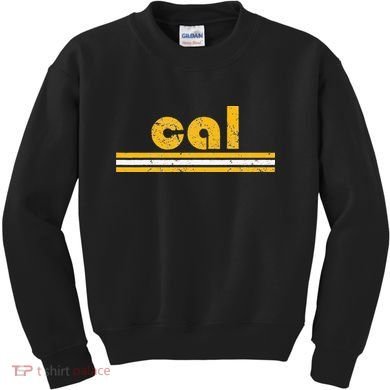 Cal Retro Three Stripe Vintage California Throwback Kids Sweatshirt