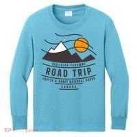 Canada Road Trip Japer And Banff National Parks Icefields Pkwy Cute Gift Kids Long Sleeve Shirt thumb 0