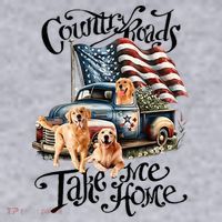Country Roads Take Golden Retriever Home Women's Sweatshirt thumb 2