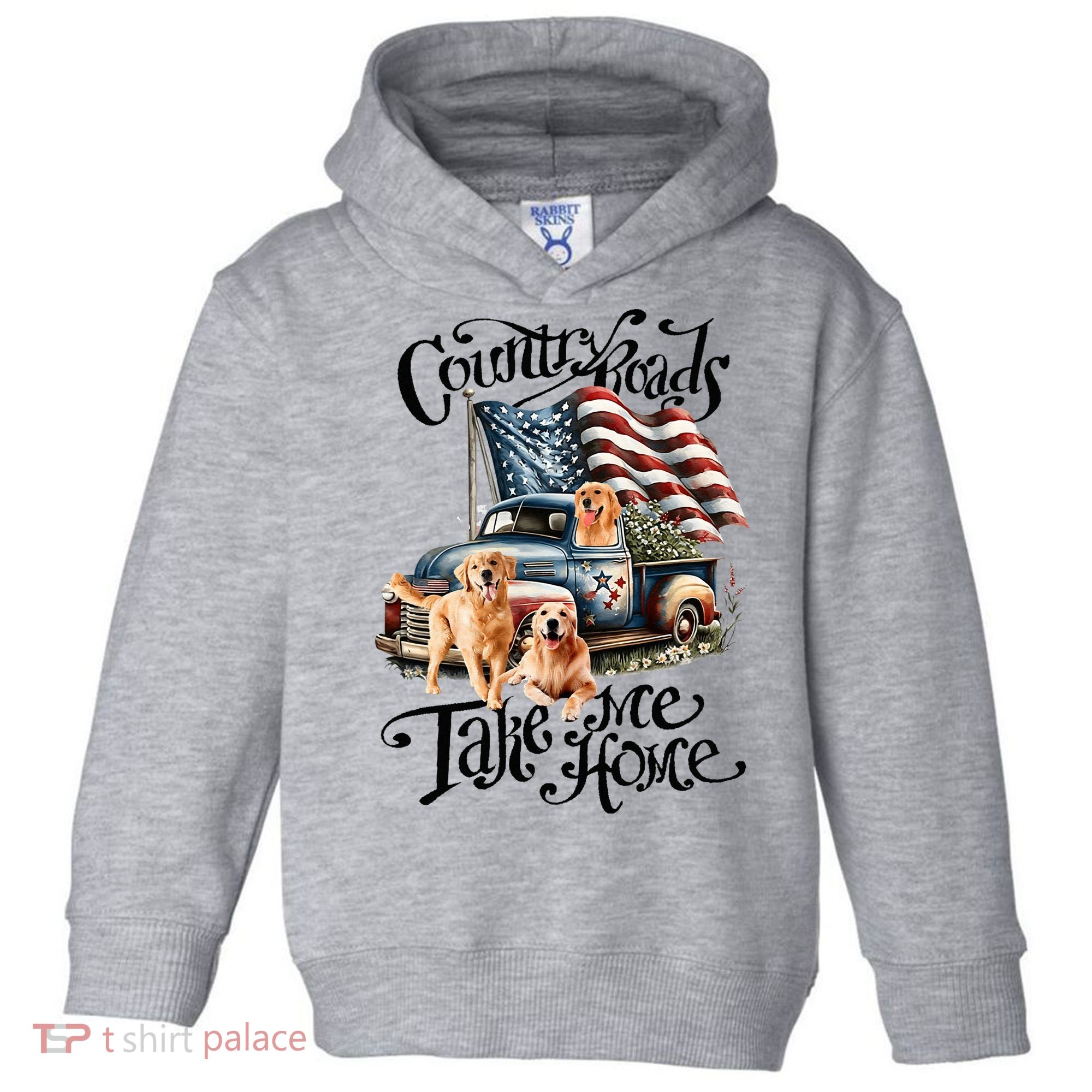 Country Roads Take Golden Retriever Home Toddler Hoodie