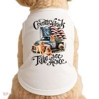 Country Roads Take Golden Retriever Home Doggie Tank thumb 0