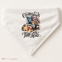 Country Roads Take Golden Retriever Home USA-Made Doggie Bandana thumb 0
