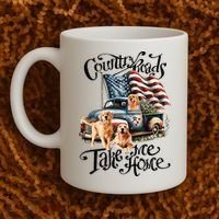 Country Roads Take Golden Retriever Home Coffee Mug thumb 2