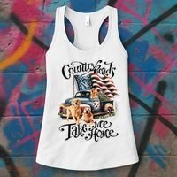 Country Roads Take Golden Retriever Home Women's Tank Top thumb 3