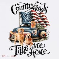 Country Roads Take Golden Retriever Home Women's Tank Top thumb 5