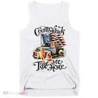 Country Roads Take Golden Retriever Home Tank Top thumb 0