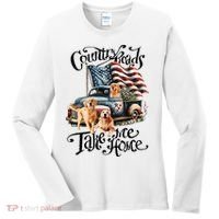 Country Roads Take Golden Retriever Home Women's Long Sleeve Shirt thumb 0