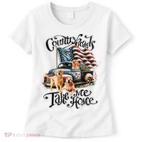 Country Roads Take Golden Retriever Home Women's T-Shirt thumb 0