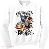 Country Roads Take Golden Retriever Home Kids Sweatshirt thumb 0