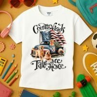 Country Roads Take Golden Retriever Home Kids T-Shirt thumb 3