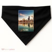 Chicago Reflections: The Heart Of Illinois USA-Made Doggie Bandana thumb 0