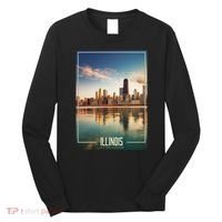 Chicago Reflections: The Heart Of Illinois Long Sleeve Shirt thumb 0
