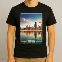 Chicago Reflections: The Heart Of Illinois T-Shirt thumb 3
