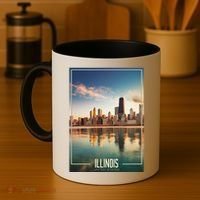 Chicago Reflections: The Heart Of Illinois Coffee Mug thumb 4