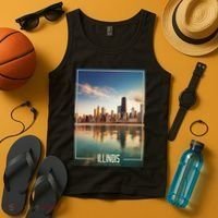 Chicago Reflections: The Heart Of Illinois Tank Top thumb 4