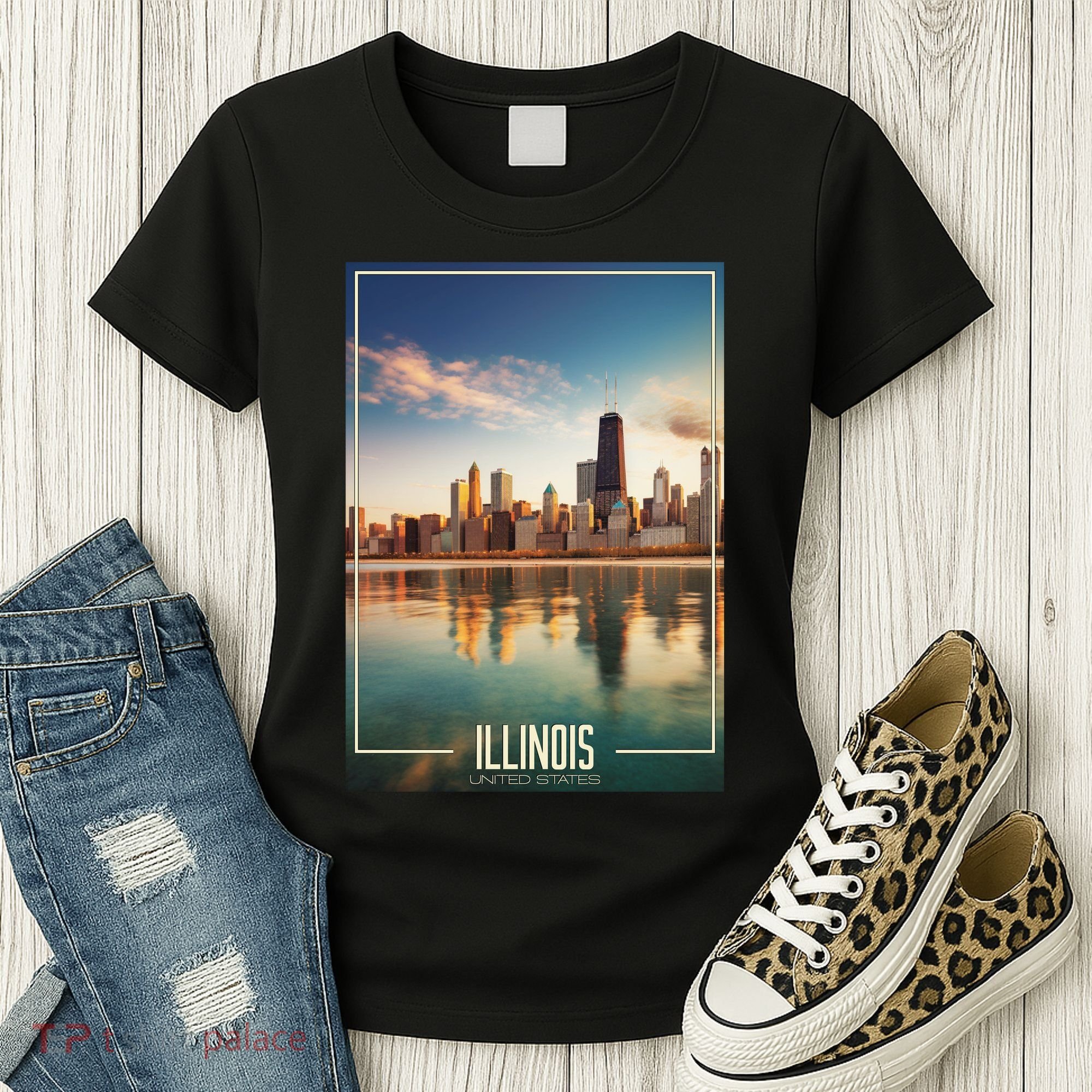 Chicago Reflections: The Heart Of Illinois Women's T-Shirt