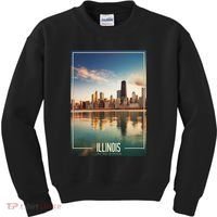 Chicago Reflections: The Heart Of Illinois Kids Sweatshirt thumb 0
