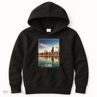 Chicago Reflections: The Heart Of Illinois Kids Hoodie thumb 0