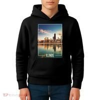 Chicago Reflections: The Heart Of Illinois Kids Hoodie thumb 4